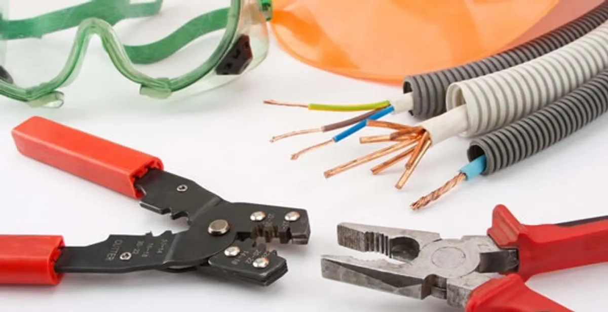 Electrical wiring repair with professional tools and safety equipment in Sparks, NV