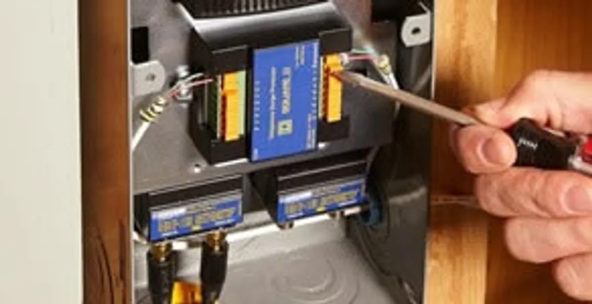 Whole home surge protection device being installed by a licensed electrician to protect electrical systems in Reno, NV